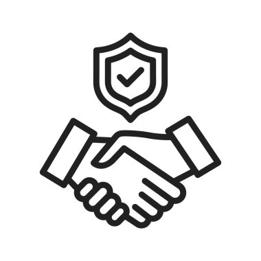 Simge vektör görüntüsüne güven. Mobil uygulama web uygulaması ve yazdırma ortamı için uygundur.