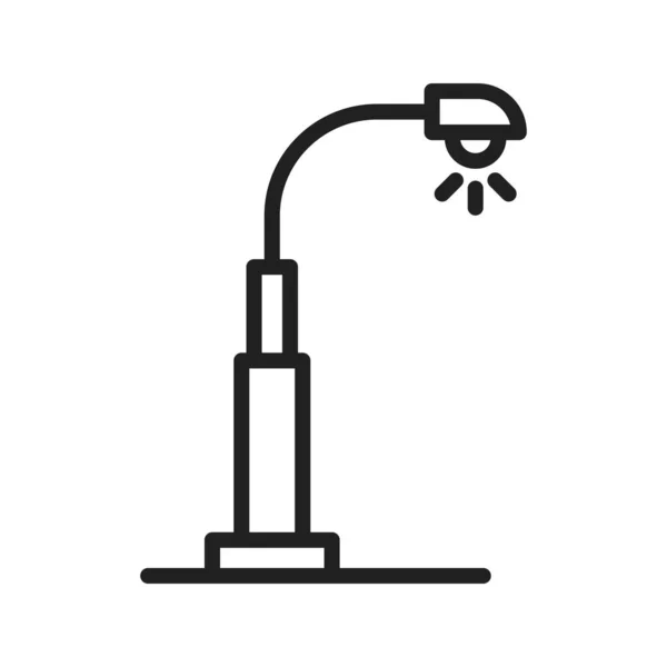 Obrázek Vektoru Ikony Pouliční Lampy Vhodné Pro Mobilní Aplikace Tisková — Stockový vektor