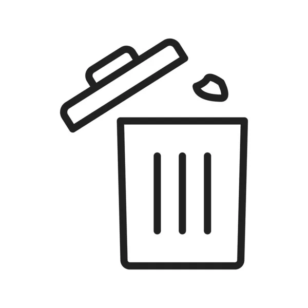 Mülleimer Icon Vektorbild Geeignet Für Mobile Applikationen Und Printmedien — Stockvektor