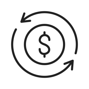 Dönüş simgesi vektör görüntüsü. Mobil uygulama web uygulaması ve yazdırma ortamı için uygundur.