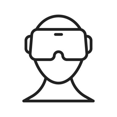 Vr Gözlük simgesi vektör görüntüsü. Mobil uygulama web uygulaması ve yazdırma ortamı için uygundur.
