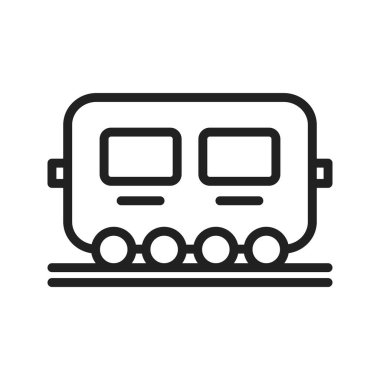 Vagon simgesi vektör görüntüsü. Mobil uygulama web uygulaması ve yazdırma ortamı için uygundur.