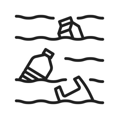 Su Kirliliği ikonu vektör görüntüsü. Mobil uygulama web uygulaması ve yazdırma ortamı için uygundur.