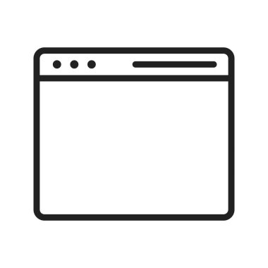 Web Tarayıcı simgesi vektör resmi. Mobil uygulama web uygulaması ve yazdırma ortamı için uygundur.