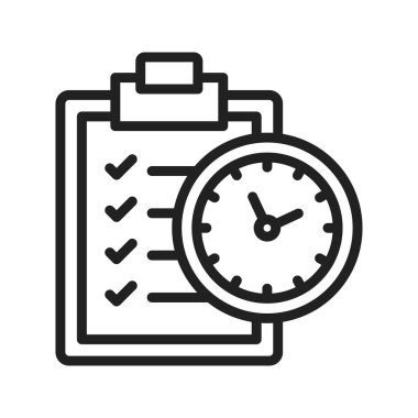 Zaman Yönetimi simgesi vektör görüntüsü. Mobil uygulama web uygulaması ve yazdırma ortamı için uygundur.