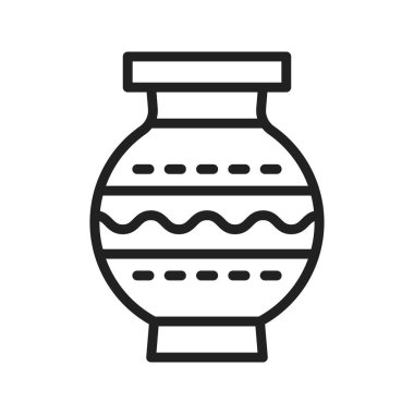 Vazo ikonu vektör görüntüsü. Mobil uygulama web uygulaması ve yazdırma ortamı için uygundur.