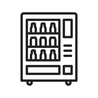 Otomat simgesi vektör resmi dağıtılıyor. Mobil uygulama web uygulaması ve yazdırma ortamı için uygundur.