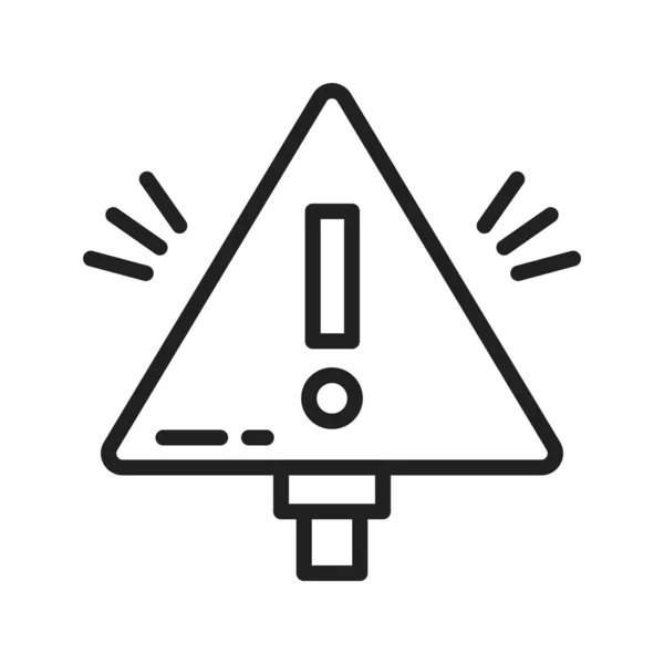 Señal Advertencia Icono Imagen Vectorial Adecuado Para Aplicaciones Móviles Aplicación — Vector de stock