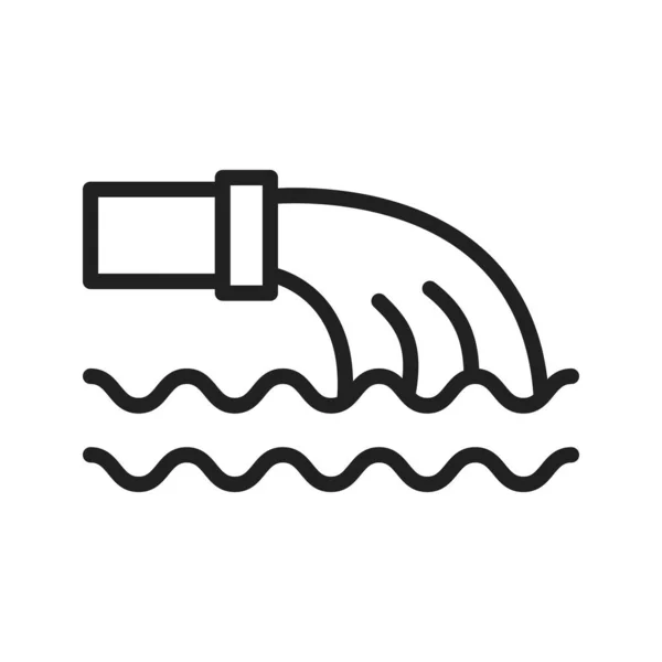 Abwasser Symbolvektorbild Geeignet Für Mobile Applikationen Und Printmedien — Stockvektor