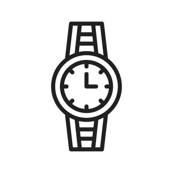 Armbandsklocka Ikon Vektor Bild Lämplig För Mobil Applikation Webbapplikation Och — Stock vektor