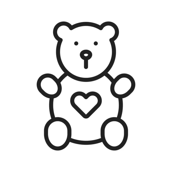 Teddy Bear Ícone Imagem Vetorial Adequado Para Aplicativos Móveis Aplicação — Vetor de Stock