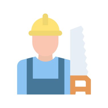 Carpenter ikon vektör görüntüsü. Mobil uygulama web uygulaması ve yazdırma ortamı için uygundur.