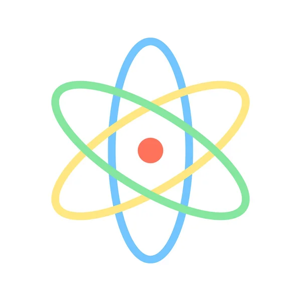 Atom Simgesi Vektör Görüntüsü Mobil Uygulama Web Uygulaması Yazdırma Ortamı — Stok Vektör