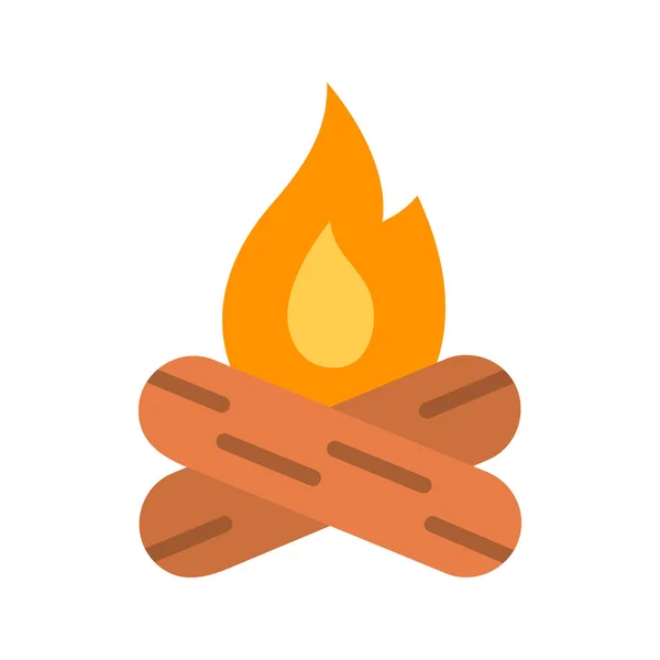 Symbolvektorbild Von Bonfire Geeignet Für Mobile Applikationen Und Printmedien — Stockvektor