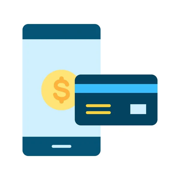 Bargeldloses Bezahlen Symbolvektorbild Geeignet Für Mobile Applikationen Und Printmedien — Stockvektor