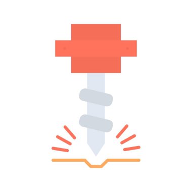 Matkap simgesi vektör görüntüsü oluşturuluyor. Mobil uygulama web uygulaması ve yazdırma ortamı için uygundur.