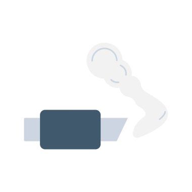 Egzoz borusu simgesi vektör görüntüsü. Mobil uygulama web uygulaması ve yazdırma ortamı için uygundur.