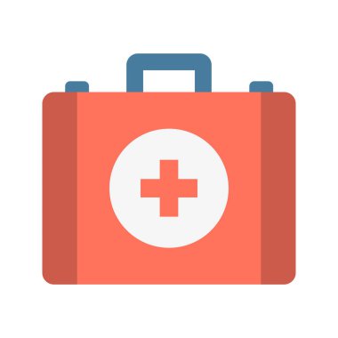 İlk Yardım Çantası ikon vektör görüntüsü. Mobil uygulama web uygulaması ve yazdırma ortamı için uygundur.
