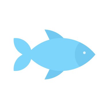 Balık ikonu vektör görüntüsü. Mobil uygulama web uygulaması ve yazdırma ortamı için uygundur.