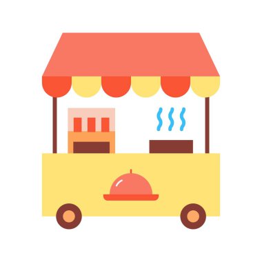 Yemek Standı ikon vektör görüntüsü. Mobil uygulama web uygulaması ve yazdırma ortamı için uygundur.