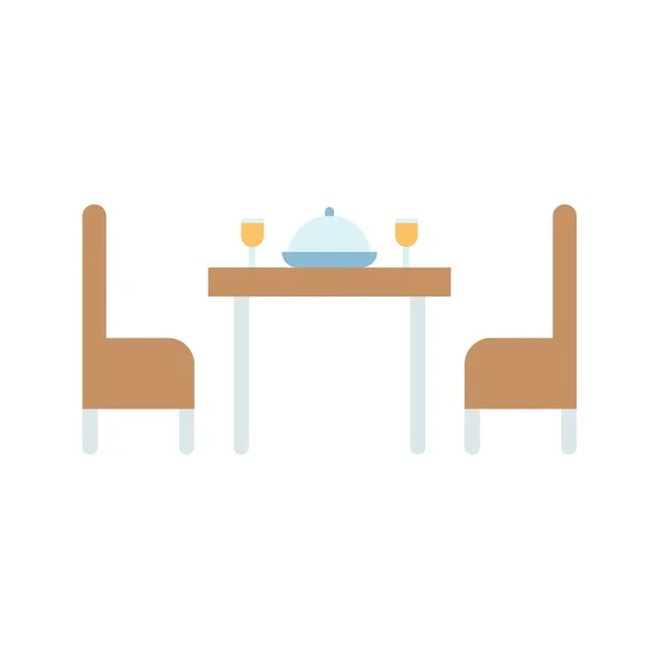 Abendessen Symbolvektorbild Geeignet Für Mobile Applikationen Und Printmedien — Stockvektor