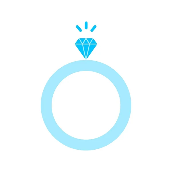 Verlobungsring Symbolvektorbild Geeignet Für Mobile Applikationen Und Printmedien — Stockvektor