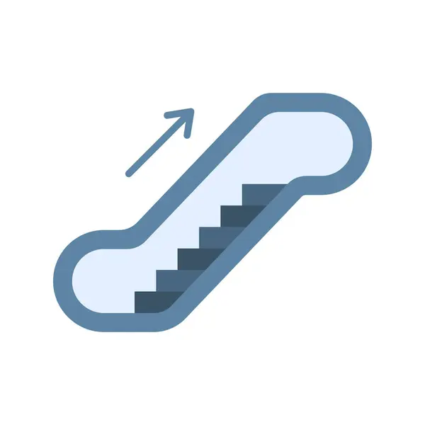 Escalator Icon Vector Image Suitable Mobile Application Web Application Print — Stock Vector