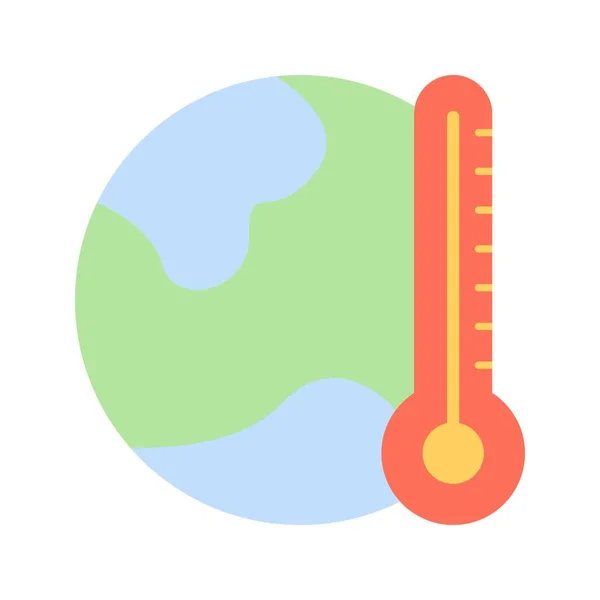 Векторное Изображение Значка Глобального Потепления Подходит Мобильных Приложений Веб Приложений — стоковый вектор