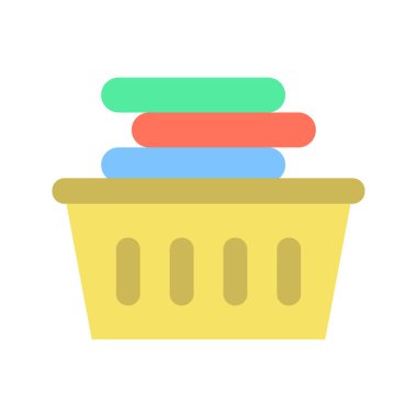 Çamaşır sepeti simgesi vektör resmi. Mobil uygulama web uygulaması ve yazdırma ortamı için uygundur.