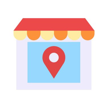 Konum Pin simgesi vektör resmi. Mobil uygulama web uygulaması ve yazdırma ortamı için uygundur.