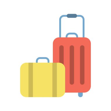 Bavul vektör görüntüsü. Mobil uygulama web uygulaması ve yazdırma ortamı için uygundur.