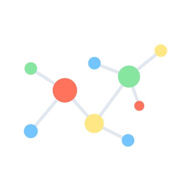 Molekül ikon vektör görüntüsü. Mobil uygulama web uygulaması ve yazdırma ortamı için uygundur.