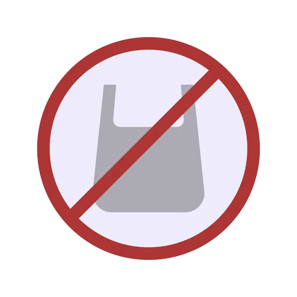 Keine Plastiktüten Symbolvektorbild Geeignet Für Mobile Applikationen Und Printmedien — Stockvektor