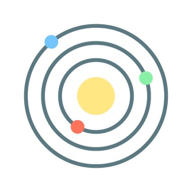 Yörünge simgesi vektör resmi. Mobil uygulama web uygulaması ve yazdırma ortamı için uygundur.