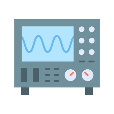 Oscilloscope ikon vektör görüntüsü. Mobil uygulama web uygulaması ve yazdırma ortamı için uygundur.