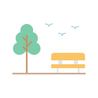 Park simgesi vektör görüntüsü. Mobil uygulama web uygulaması ve yazdırma ortamı için uygundur.