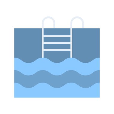 Havuz ikonu vektör görüntüsü. Mobil uygulama web uygulaması ve yazdırma ortamı için uygundur.