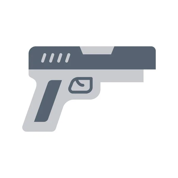 Imagem Vetorial Ícone Pistola Adequado Para Aplicativos Móveis Aplicação Web — Vetor de Stock