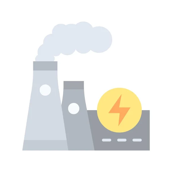 Imagen Vectorial Del Icono Power Station Adecuado Para Aplicaciones Móviles — Vector de stock