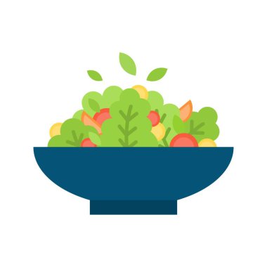 Salata ikonu vektör görüntüsü. Mobil uygulama web uygulaması ve yazdırma ortamı için uygundur.