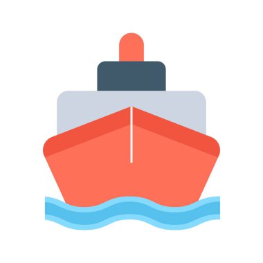 Gemi simgesi vektör görüntüsü. Mobil uygulama web uygulaması ve yazdırma ortamı için uygundur.