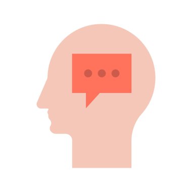 Simge vektör görüntüsü düşünüyorum. Mobil uygulama web uygulaması ve yazdırma ortamı için uygundur.