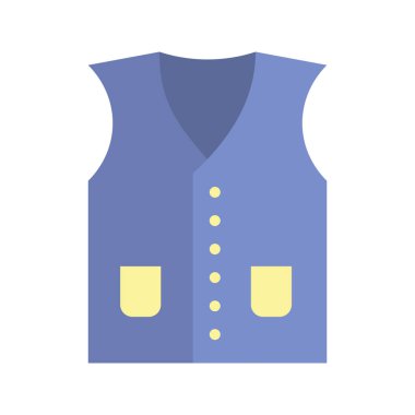 Yelek simgesi vektör görüntüsü. Mobil uygulama web uygulaması ve yazdırma ortamı için uygundur.