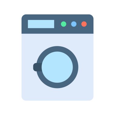 Çamaşır Makinesi ikon vektör görüntüsü. Mobil uygulama web uygulaması ve yazdırma ortamı için uygundur.
