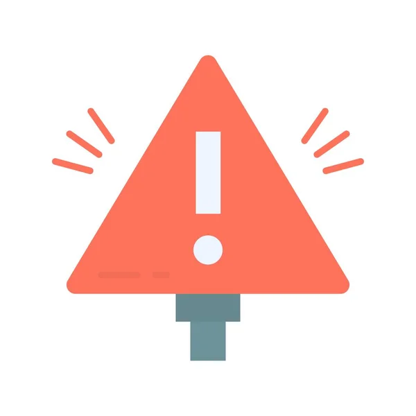 Señal Advertencia Icono Imagen Vectorial Adecuado Para Aplicaciones Móviles Aplicación — Vector de stock