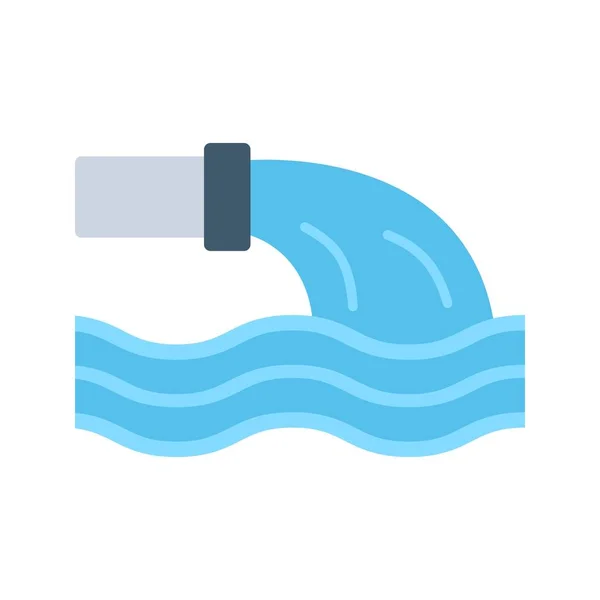 Векторное Изображение Значка Сточных Вод Подходит Мобильных Приложений Веб Приложений — стоковый вектор