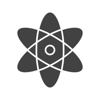 Atom simgesi vektör görüntüsü. Mobil uygulama web uygulaması ve yazdırma ortamı için uygundur.