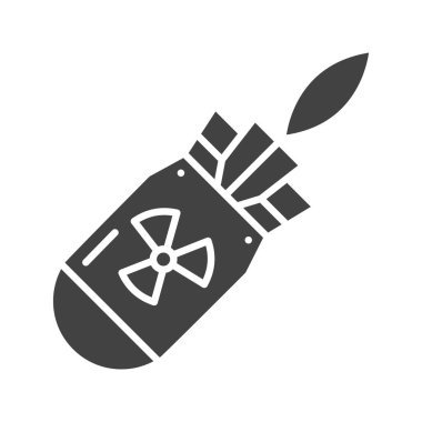 Atom bombası ikon vektör görüntüsü. Mobil uygulama web uygulaması ve yazdırma ortamı için uygundur.