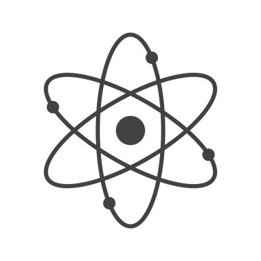 Atom simgesi vektör görüntüsü. Mobil uygulama web uygulaması ve yazdırma ortamı için uygundur.