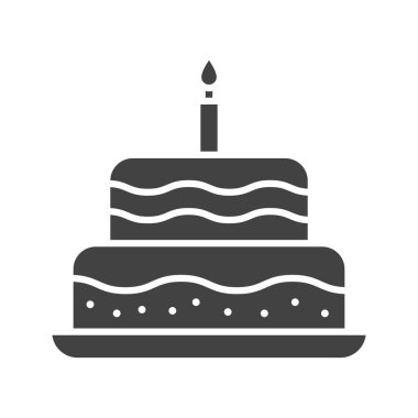 Doğum günü ikonu vektör görüntüsü. Mobil uygulama web uygulaması ve yazdırma ortamı için uygundur.